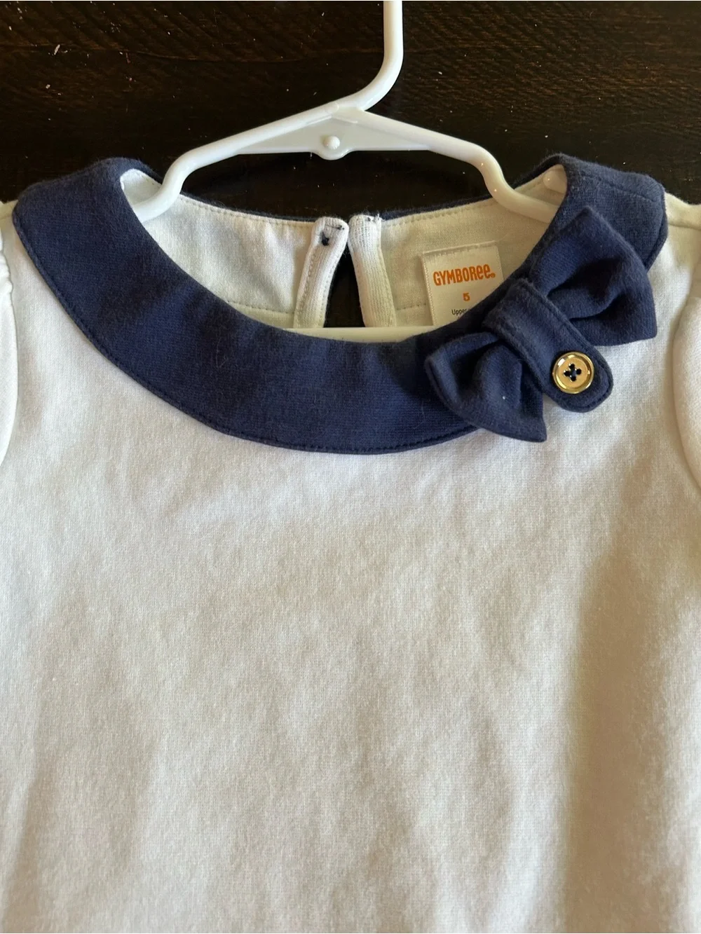 Gymboree Nautical-Inspired White & Navy Striped Girls Dress